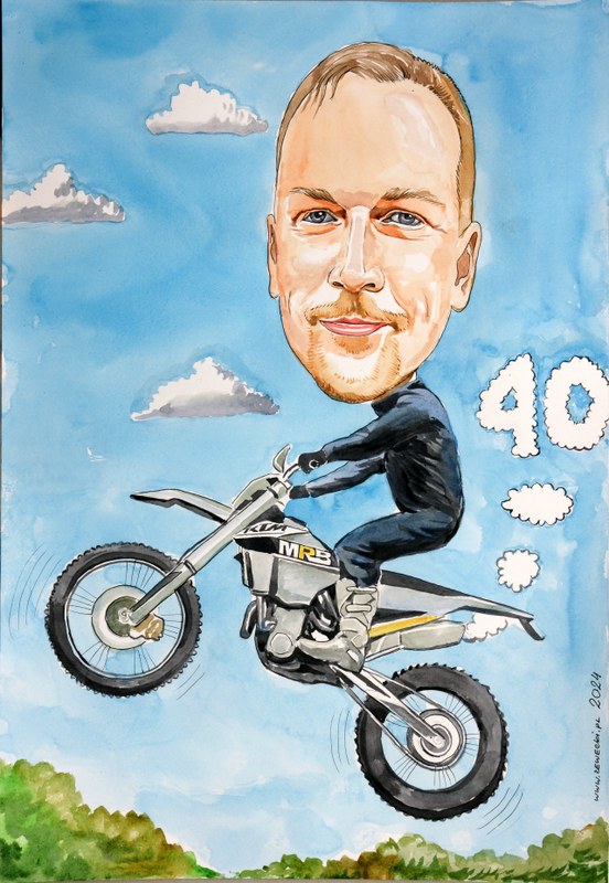 karykatura na 40 urodziny dla m�czyzny